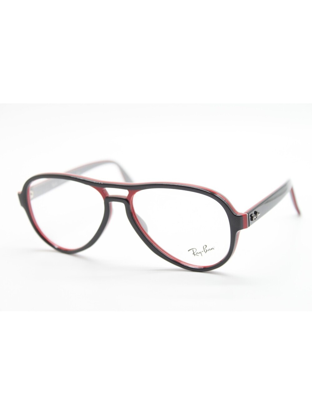 NEW RAY-BAN RB 4355-V VAGABOND 8136 BLACK RED GREY AUTHENTIC EYEGLASSES 55-15